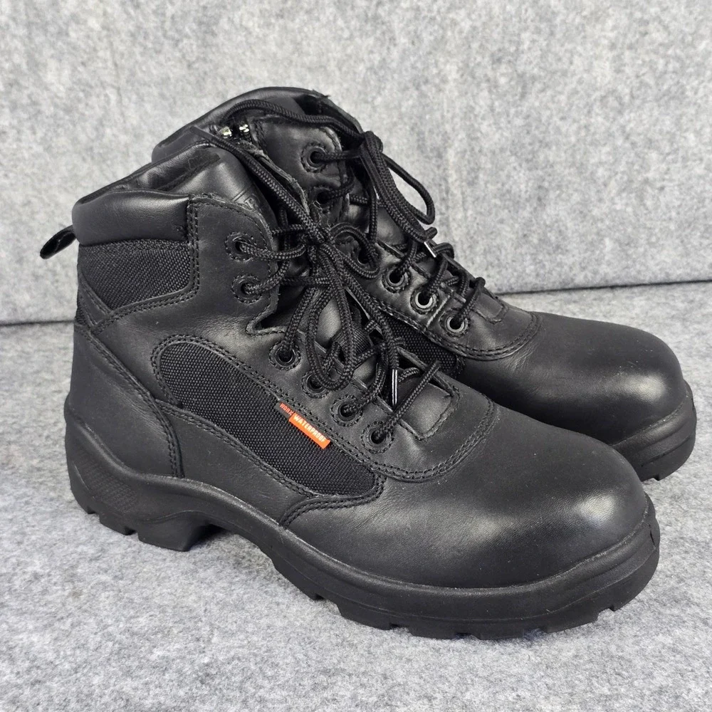 Worx Red Wing 5611 Mens 9WW Black Waterproof Side Zip Composite Toe Work Boots